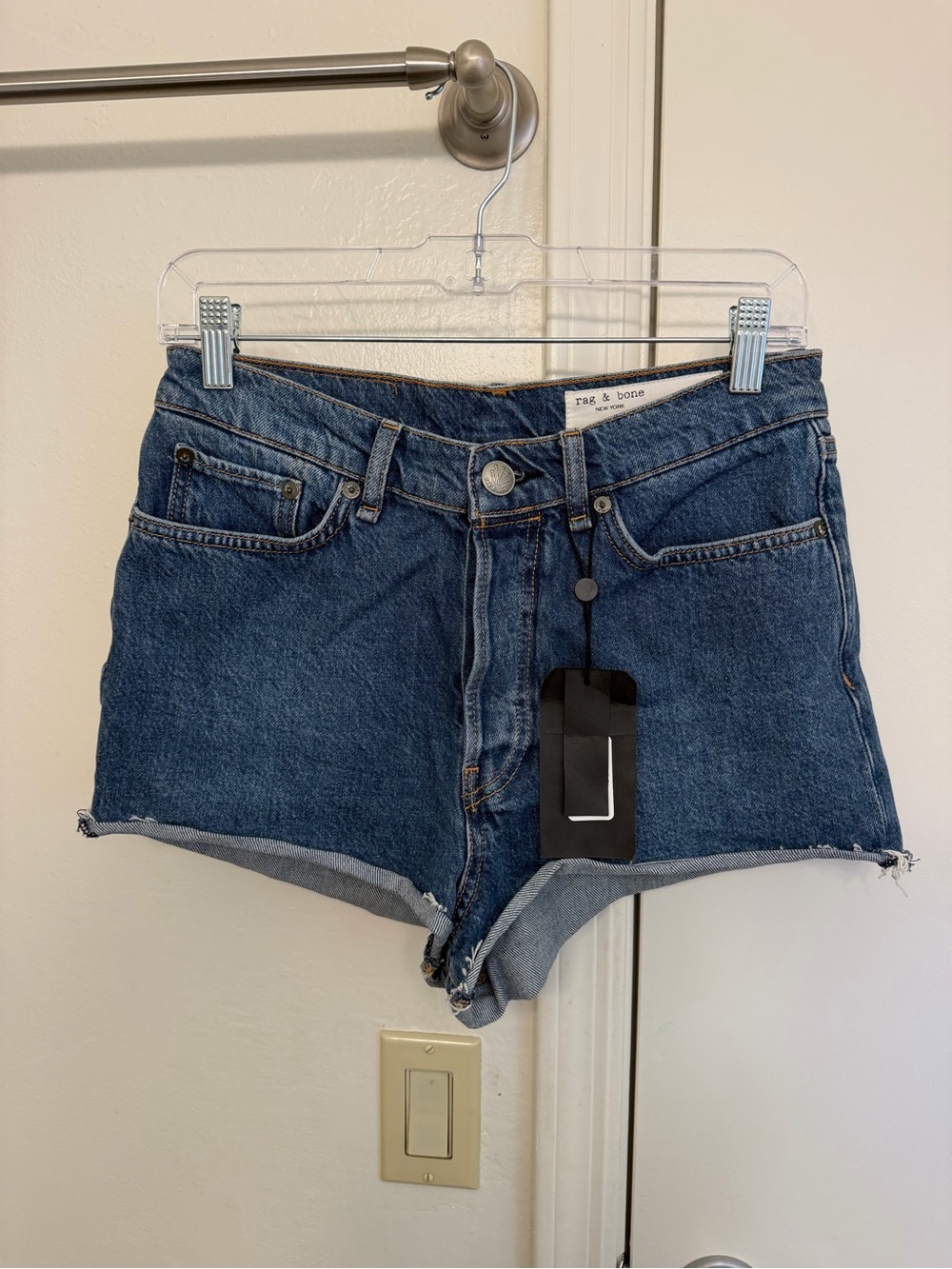 NWT rag & bone Maya High Rise Hot Shorts Rye Harbor Size 27 - Picture 1 of 7